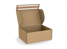 Klappdeckelschachtel mit Klebestreifen